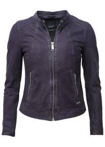 Maze Damen Lederjacke "Avoca", blau, Gr. XL, Obermaterial: 100% Lammleder/ Innenmaterial 100% Polyester / Ärmelfutter: 100% Polyester, Jacken