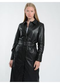 Maze Damen Ledermantel "42021151", schwarz, Gr. S, Obermaterial: 100% Lammleder / Innenfutter: 100% Polyester, Mäntel