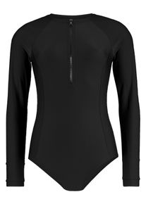 active by Lascana LASCANA ACTIVE Damen Badeanzug, schwarz, Gr. 40, unifarben, Recycling-Polyamid, Badeanzüge, mit langen Ärmeln ideal geeignet für SUP