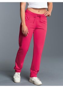 TRIGEMA Damen Sweathose "TRIGEMA Jogginghose in leichter Sweat-Qualität", orange, sportlich, Gr. L, 50% Baumwolle, 50% Polyester, Hosen