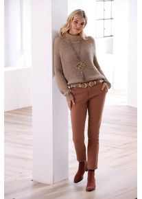 Heine Damen Strickpullover "Pullover", braun, Gr. 40, unifarben, 40% Viskose, 20% Polyacryl, 15% Polyamid, 15% Wolle, 10% metallisierte Fasern,