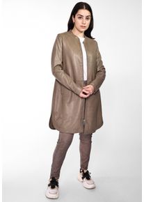 Maze Damen Ledermantel "4202040", braun, Gr. XL, Obermaterial: 100% Lammleder / Futter: 100% Polyester, Mäntel