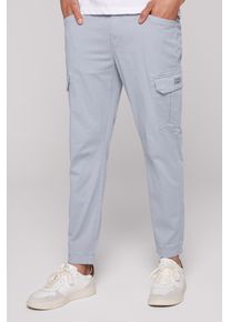 CAMP DAVID Herren Jogg Pants, blau, casual, Gr. 40, unifarben, Material: 97% Baumwolle, 3% Elasthan, Jeans, mit Gummizug hinten am Bund
