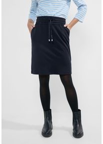 Cecil Damen Sweatrock, blau, casual, Gr. XXL, unifarben, Stoff, 63% Viskose, 31% Polyester, 6% Elasthan, Röcke, mit Tunnelzugband