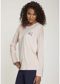 Vivance Dreams Damen Langarmshirt, Gr. 36, rosa, Single Jersey, Obermaterial: 50% Baumwolle, 50% Viskose, unifarben, modisch, Shirts, mit kleinem