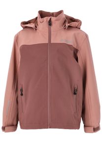 ZIGZAG Kinder Outdoorjacke "Bloomer", braun, casual, Gr. 116, mehrfarbig, 90% Polyester, 10% Elasthan, Jacken, mit verschließbaren Taschen