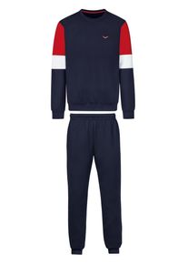 TRIGEMA Herren Freizeitanzug "TRIGEMA Klassischer Jogginganzug", blau, sportlich, Gr. XS, 70% Baumwolle, 30% Polyester, Sportanzüge