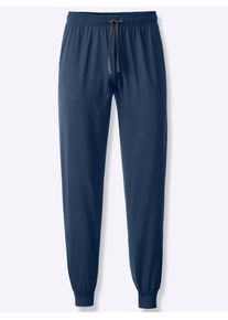 wäschepur WÄSCHEPUR Herren Schlafhose, Gr. 44, blau, 100% Baumwolle, unifarben, Hosen