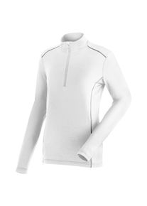 Maier Sports Damen Fleecepullover "Jenna Rec", weiß, Gr. 34, 100% Polyester (recycled), Sweatshirts, Damen Midlayer, elastisches und pflegeleichtes