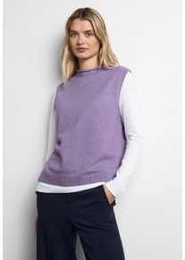 Street One Damen Strickpullover, lila, casual, Gr. 42, unifarben, Stoff, 50% Viskose, 28% Polyester, 22% Polyamid, Pullover, mit Seitlichen
