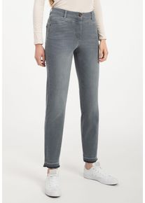 Recover Pants Damen 5-Pocket-Jeans "ALBA", grau, casual, Gr. 52, unifarben, 93% Baumwolle;5% Polyester;2% Elasthan, Jeans, mit Stickerei