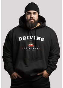 F4NT4STIC Herren Kapuzenpullover "Driving Home Weihnachten PLUSSIZE", schwarz, casual, Gr. XL, Obermaterial: 65% Baumwolle, 35% Polyester, Pullover,