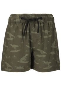 ZIGZAG Kinder Badeshorts "Joseph", grün, Gr. 128, bedruckt, 92% Polyester, 8% Elasthan, Badehosen, mit stylischem Print