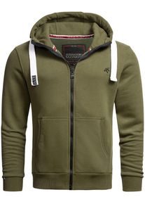 Herren Sweatjacke "ASVinzent", grün, Gr. S, Alessandro Salvarini, Obermaterial: 65% Baumwolle, 35% Polyester, Sweatjacken, warmer Hoodie