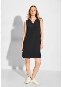 Cecil Damen Sommerkleid, schwarz, casual, Gr. M, unifarben, Stoff, 100% Viskose, Kleider, in Crepe Optik