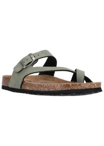 CRUZ Damen Zehentrenner "HARDINBURG", Gr. 38, grau, Synthetik, feminin, Schuhe, mit Kork- und Naturkautschuksohle