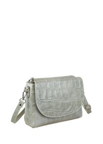 Damen Umhängetasche "Amsterdam", Collezione Alessandro, grau, Leder, Taschen, aus echtem Leder