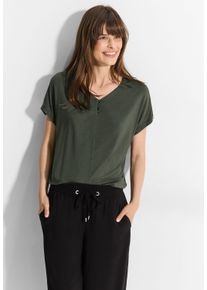 Cecil Damen T-Shirt, grün, casual, Gr. S, unifarben, Stoff, 95% Viskose, 5% Elasthan, Shirts, aus softer Viskose