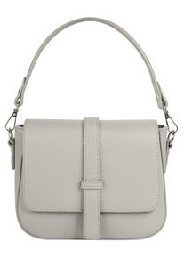 Samantha Look Damen Umhängetasche, grau, Leder, clean, Taschen, echt Leder, Made in Italy