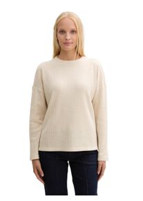 Tom Tailor Damen Strickpullover, beige, casual, Gr. XS, meliert, Strick, Obermaterial: 69% Polyester, 27% Viskose, 4% Elasthan, Pullover, mit