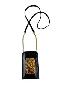 Damen Umhängetasche "Handy Leo", Collezione Alessandro, schwarz, Leder, Taschen, aus Leder, mit Kreditkartenfach