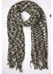 Damen Wollschal "Lanea", grün, Basic,casual,modisch, Collezione Alessandro, kariert, Polyacryl, Modetücher, grob gestrickt mit Fransen
