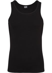Urban Classics Damen Shirttop "Urban Classics Herren 2-Pack Seamless Tanktop", schwarz, Gr. S, unifarben, 100% Baumwolle, Tops