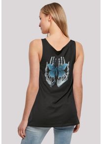 F4NT4STIC Damen T-Shirt "Skelett Hände Schmetterling", schwarz, casual, Gr. XL, Obermaterial: 100% Baumwolle, Shirts, Print