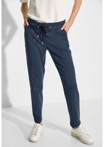 Cecil Damen Stoffhose, blau, casual, Gr. XXL, unifarben, Stoff, 88% Polyester, 10% Viskose, 2% Elasthan, Hosen, Elastikbund mit Tunnelzug