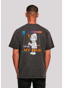F4NT4STIC Herren T-Shirt "Heroes of Childhood Pinocchio Let Me Ask My Dad", schwarz, casual, Gr. XS, Obermaterial: 100% Baumwolle, Shirts, Retro,
