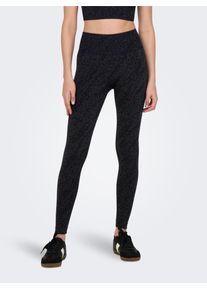 Only Play Damen Funktionstights "ONPBETTY HW SEAM TIGHTS NOOS", schwarz, sportlich, Gr. S, unifarben, Jersey, Obermaterial: 78% Polyamid, 16%