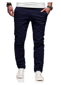 behype Herren Chinohose "Heritage", blau, Gr. 33, 98% Baumwolle, 2% Elasthan, Hosen, im Slim -Fit-Schnitt