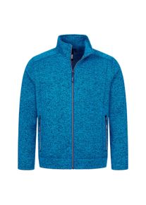 DEPROC Active Herren Strickfleecejacke "KIRKVALE X MEN", blau, casual, Gr. XXL, 100% Polyester, Jacken, auch in Großen Größen erhältlich