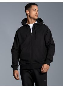 TRIGEMA Herren Sweatjacke "TRIGEMA Sweatjacke mit Kapuze", schwarz, Basic, Gr. S, 70% Baumwolle, 30% Polyester, Sweatjacken