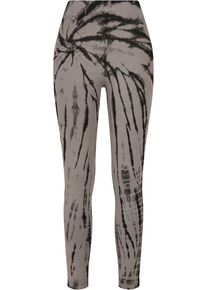 Urban Classics Damen Leggings "Urban Classics Damen Ladies Cotton Tie Dye High Waist Leggings", schwarz, Gr. 4XL, Batikmuster, 95% Baumwolle, 5%