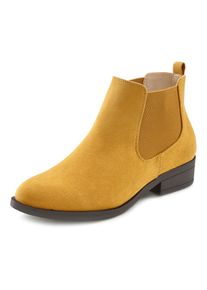 Vivance Damen Chelseaboots, Gr. 35, gelb, Obermaterial: 100% Textilmaterial. Futter: 100% Lederimitat. Decksohle: 100% Textilmaterial. Laufsohle: