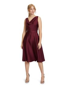 Vera Mont Damen Cocktailkleid "Vera Mont Cocktailkleid mit Wasserfallausschnitt", rot, feminin, Gr. 36, Satin, Obermaterial: 100% Polyester. Futter: