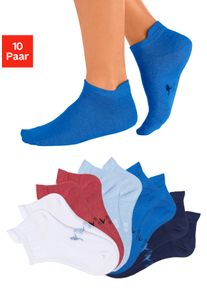 Kangaroos Damen Sneakersocken, Gr. 35, blau, Polyamid, Baumwolle, Elasthan, unifarben, Socken, mit verlängertem Bündchen hinten