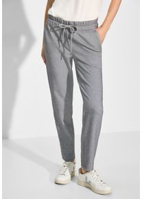 Cecil Damen Stoffhose, grau, casual, Gr. XXL, unifarben, Stoff, 88% Polyester, 10% Viskose, 2% Elasthan, Hosen, Elastikbund mit Tunnelzug
