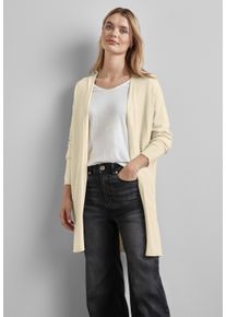 Street One Damen Strickjacke, beige, casual, Gr. 38, unifarben, Stoff, 70% Viskose, 30% Nylon, Strickjacken, verschlusslos