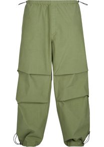 Urban Classics Herren Stoffhose "Urban Classics Herren Popline Parachute Pants", grün, Gr. XL, unifarben, 100% Baumwolle, Hosen