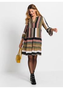 Inspirationen Damen Druckkleid "Webkleid", rosa, Gr. 46, gemustert, gestreift, 100% Viskose, Kleider