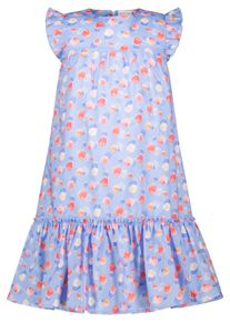SALT & PEPPER SALT AND PEPPER Mädchen Jerseykleid, blau, casual, Gr. 128, 100% Baumwolle, Kleider, mit Pünktchen-Allover-Print