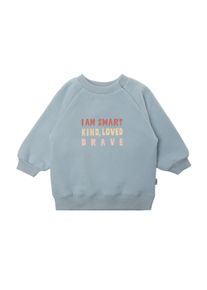 Liliput Herren Sweatshirt "i am smart, kind loved, brave", blau, Gr. 110, bedruckt, 80% Baumwolle, 20% Polyester, Sweatshirts, mit aussagekräftigem