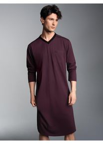TRIGEMA Herren Pyjama "TRIGEMA Herren-Nachthemd aus Biobaumwolle (kbA)", Gr. XL, lila, 100% Baumwolle (Bio-Baumwolle kbA), Basic, Homewear-Sets