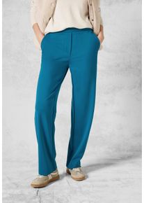 Cecil Damen Stoffhose, blau, casual, Gr. XL, unifarben, Stoff, 62% Viskose, 32% Nylon, 6% Elasthan, Hosen, High Waist
