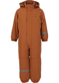 ZIGZAG Kinder Schneeoverall "Vally", braun, casual, Gr. 104, 100% Polyester, Overalls, mit wasser- und winddichter TPU-Membran