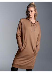 TRIGEMA Damen Sweatkleid "TRIGEMA Sweatkleid in kuscheliger Sweat-Qualität", braun, casual, Gr. S, 50% Baumwolle, 50% Polyester, Kleider