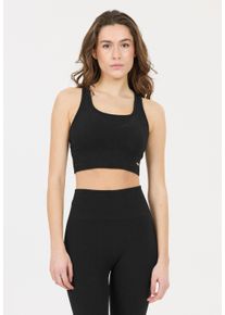 ENDURANCE ATHLECIA ATHLECIA Damen Sport-BH "Aideny", Gr. XXS, schwarz, 83% Nylon, 16% Elasthan, 1% Polyester, unifarben, BHs, in nahtlosem Design