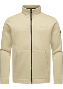 Ragwear Herren Sweatjacke "Fabbian Collar", beige, Basic, Gr. M, Rippware, Material: 100% Polyester, Futter: 100% Polyester, Sweatjacken, Herren